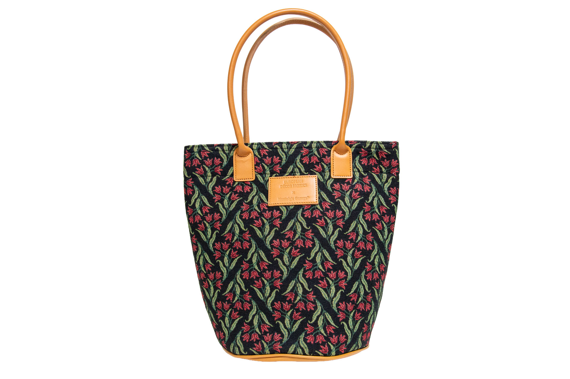 NOSTALGIC FLOWERS NERO BUCKET - EUROPEAN DÉCOR FABRICS